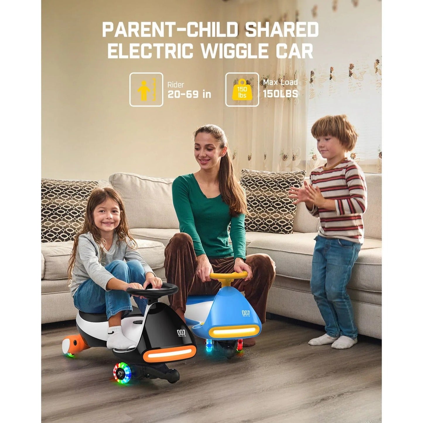 FanttikRide N7 Electric Wiggle Car with Pedal, Ride on Toy