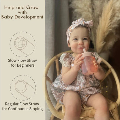 Silicone Training Cup with Straw