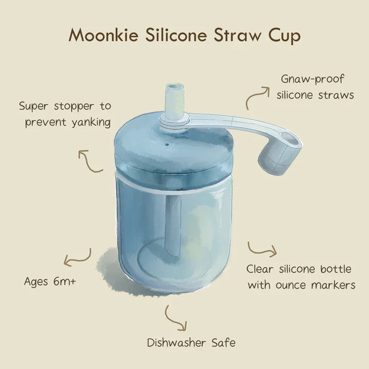 Silicone Training Cup with Straw