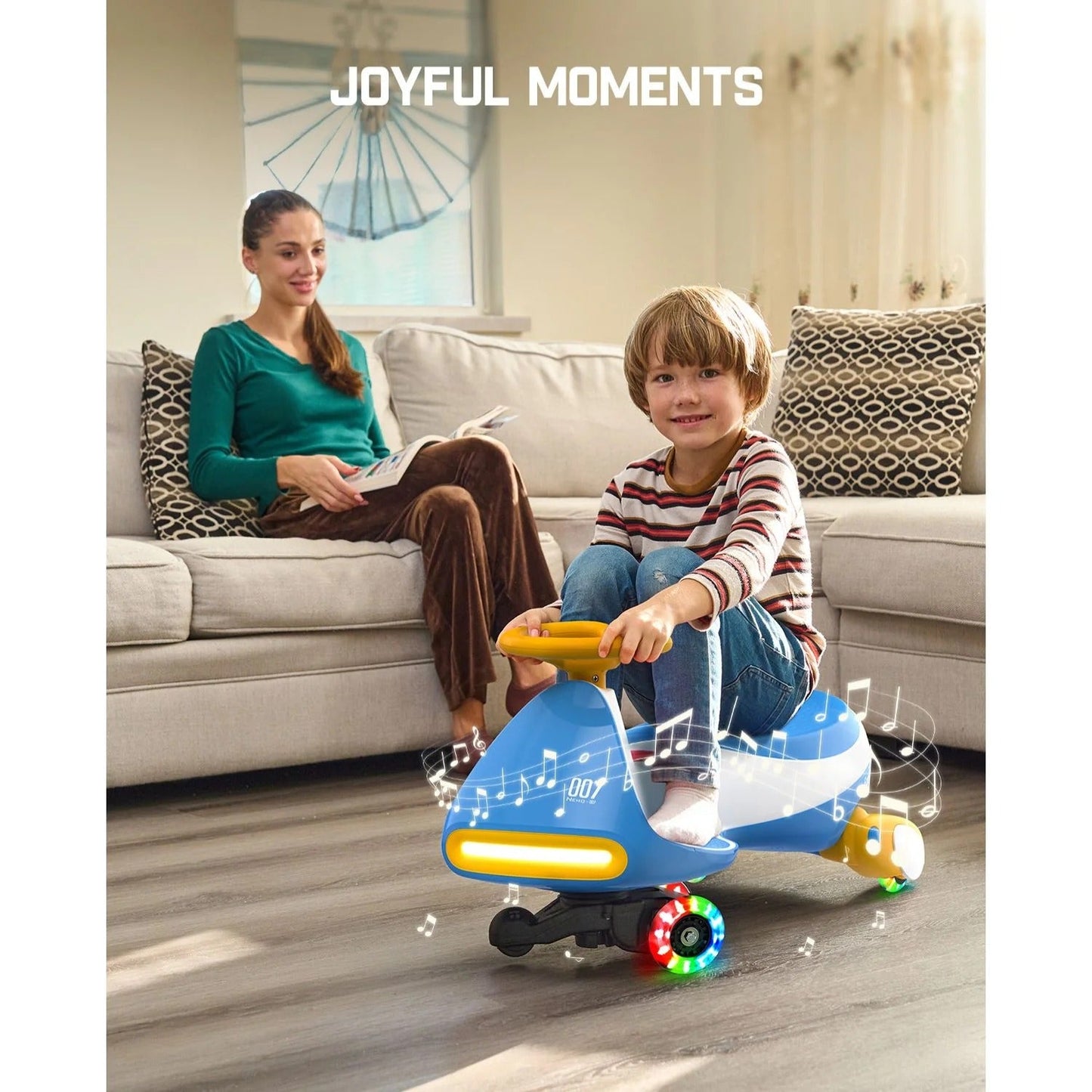 FanttikRide N7 Electric Wiggle Car with Pedal, Ride on Toy